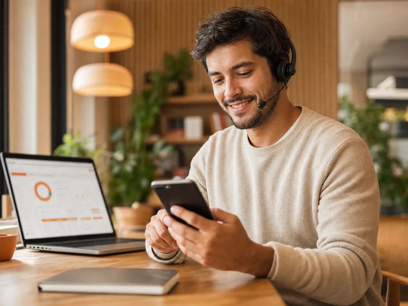 Especialista do suporte do Soft-Fácil atendendo no WhatsApp